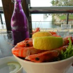 prawns on the deck