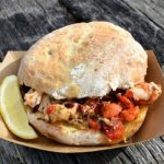 Wales Food Tour. Pembrokeshire Street Food Lobster sandwich Pembrokeshire street food