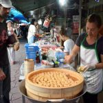 Thai street food at a market stall Thailand