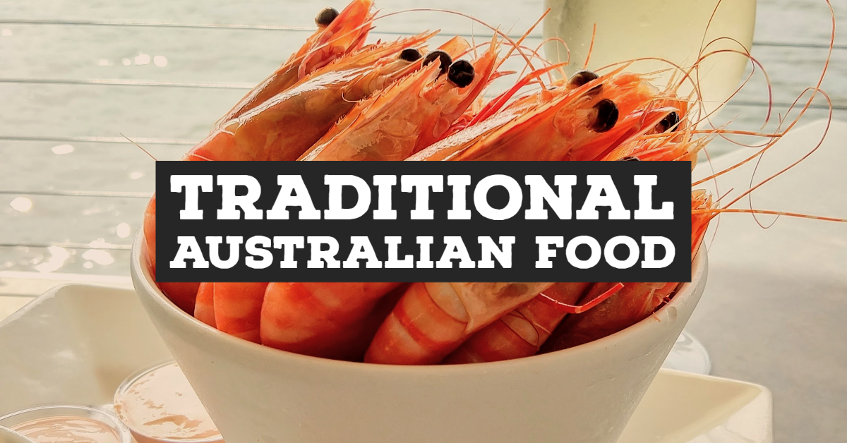 Traditional Australian Food prawns