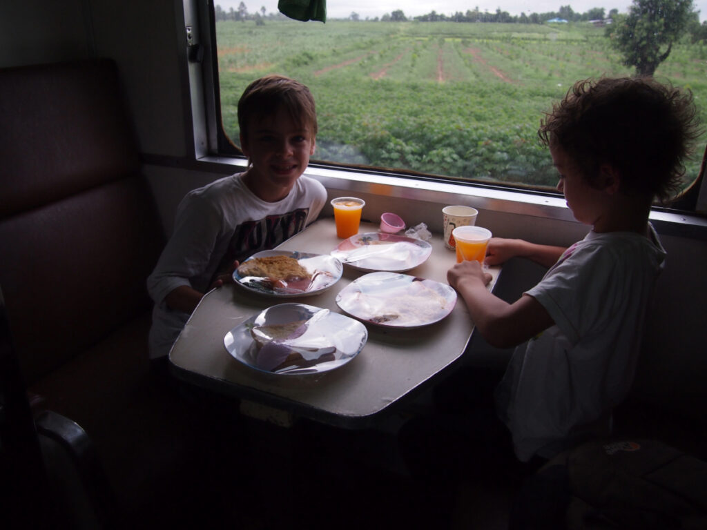Breakfast train Bangkok Laos