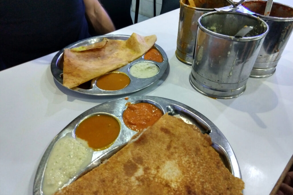 Indian breakfast in Malaysia
